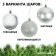 Набор ёлочных шаров Winter Glade, пластик, 8 см, 12 шт, серебряный микс